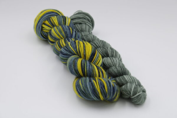 Kit prêt à tricoter de bas de laine coloris: Octobre