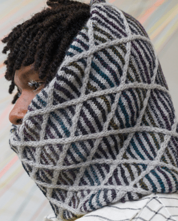 Kit de tricot - Fibrani. Col Cabled Trellis Cowl by Stephen West