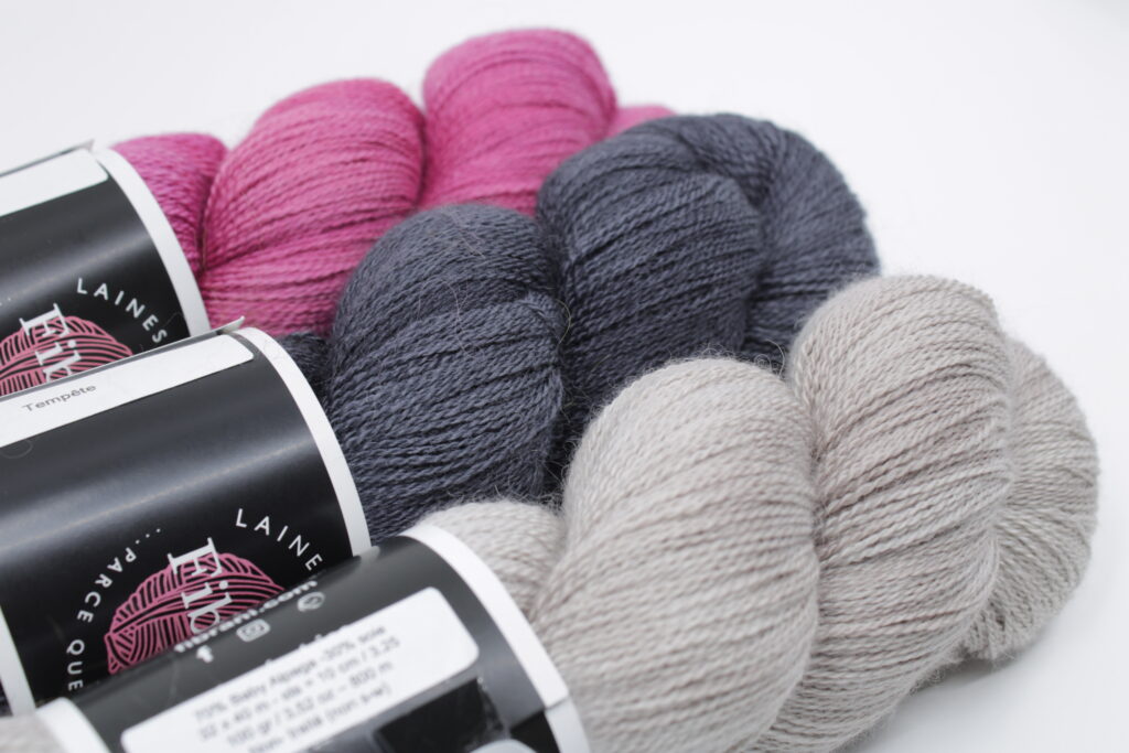 Fibrani wool - Numa base, 70% Baby alpaca and 30% silk, color: Multicolored.
