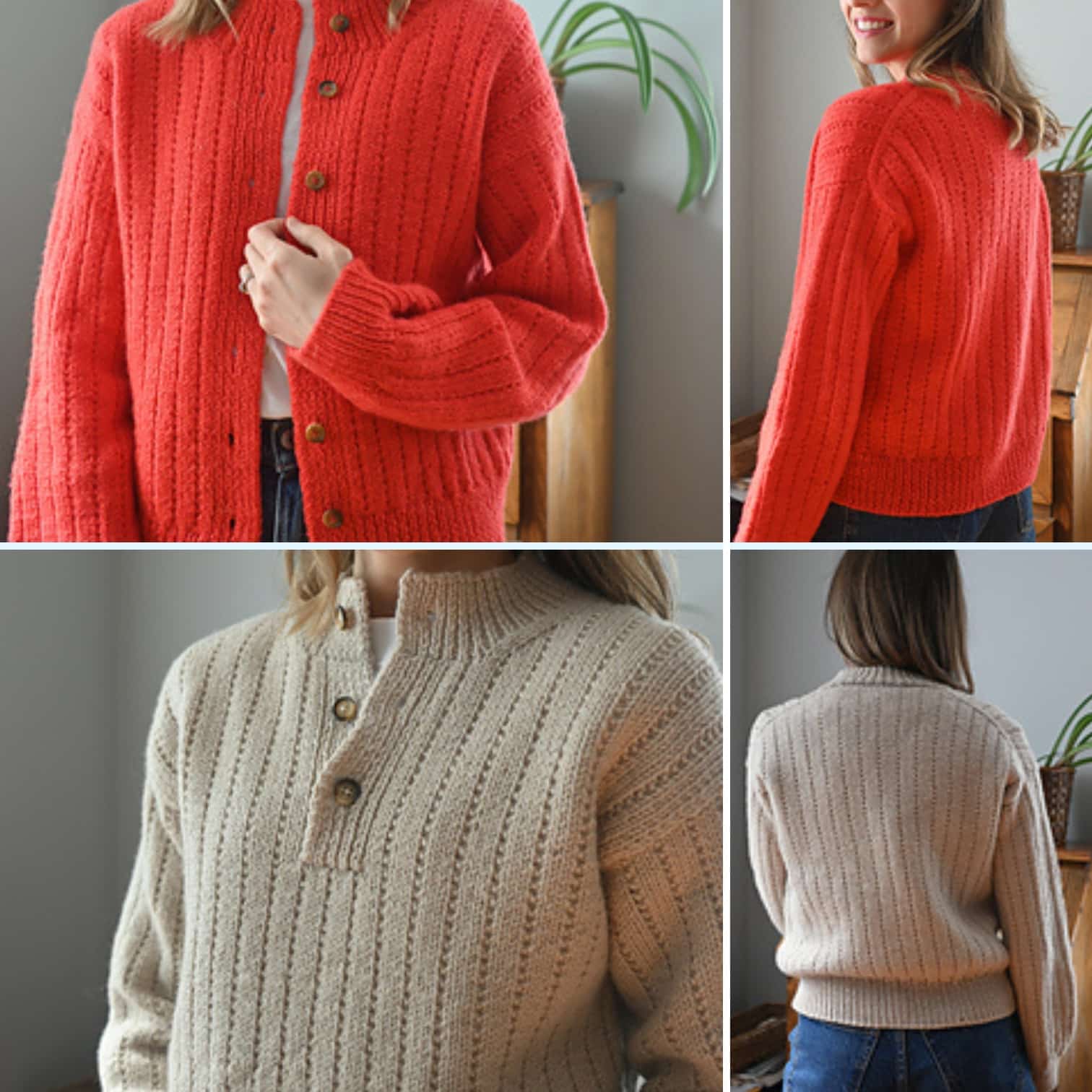 Cours de tricot, Chandail ou cardigan Léopold.