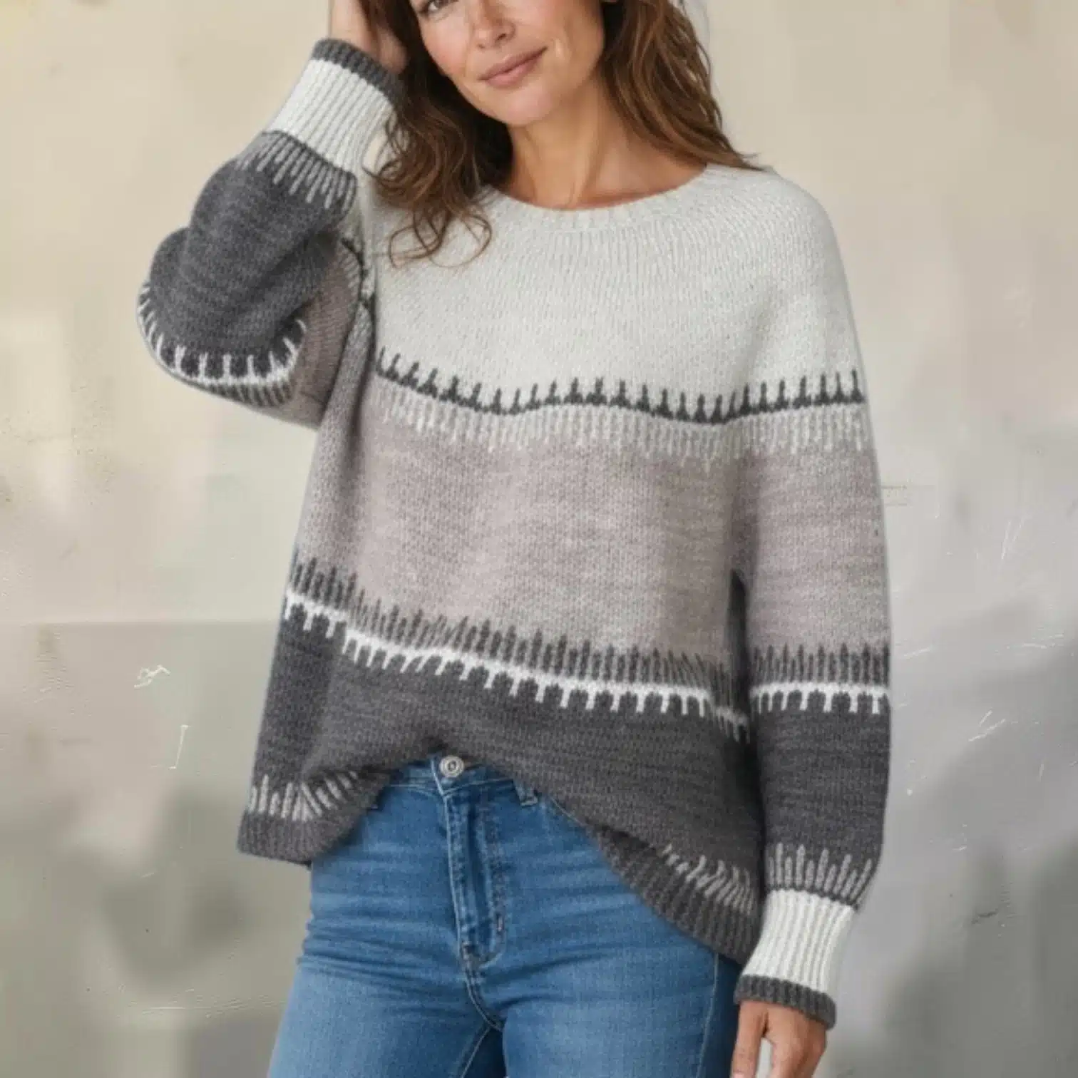 Kit de tricot, Brunelle par Lucie Bogart. Base utilisée : Nuage par Fibrani.